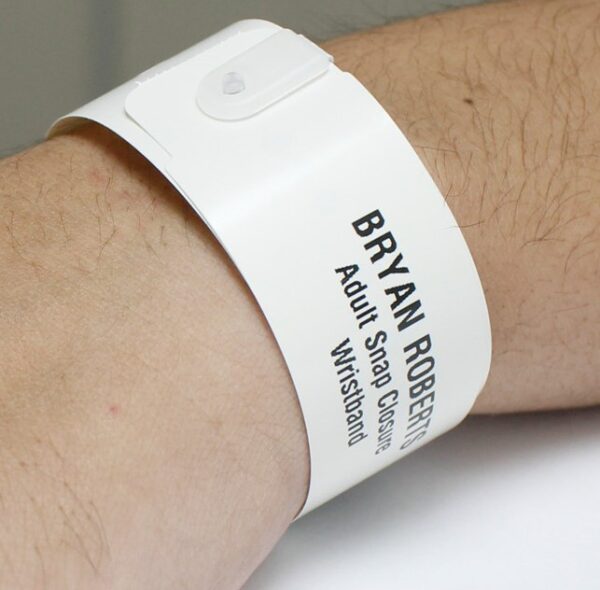 SnapBand® Thermal Patient ID Wristbands with Clip Closure